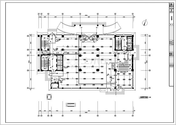 内蒙古某45033平米二十六层商业综合楼电气全套施工图（办公、酒店公寓）-图一
