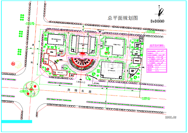 某药厂总平面规划设计图（含经济技术指标）-图一