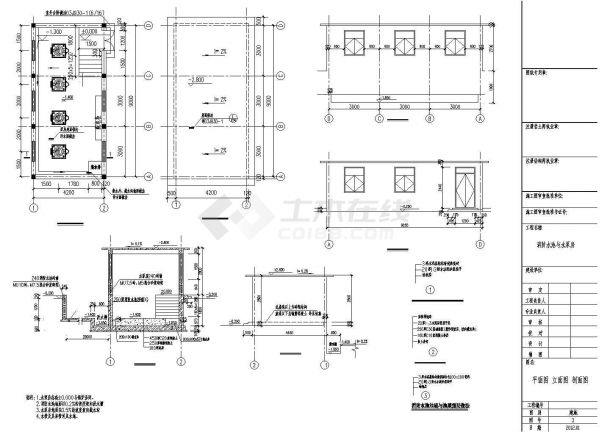 [厦门]某环保家居用品公司消防水池与水泵房结构设计图-图二