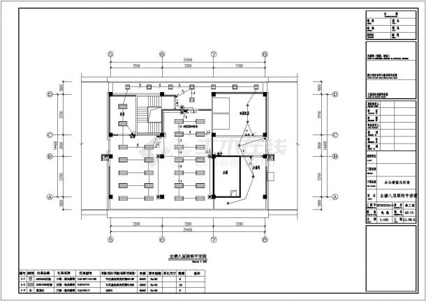 【深圳】8721㎡八层大型办公楼全套电气施工图纸-图一