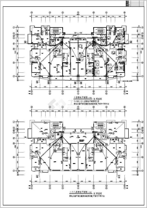 二十八层商住楼全套电气设计施工图纸-图二