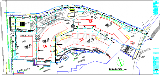 某港湾城市多座建筑大样详图-图一