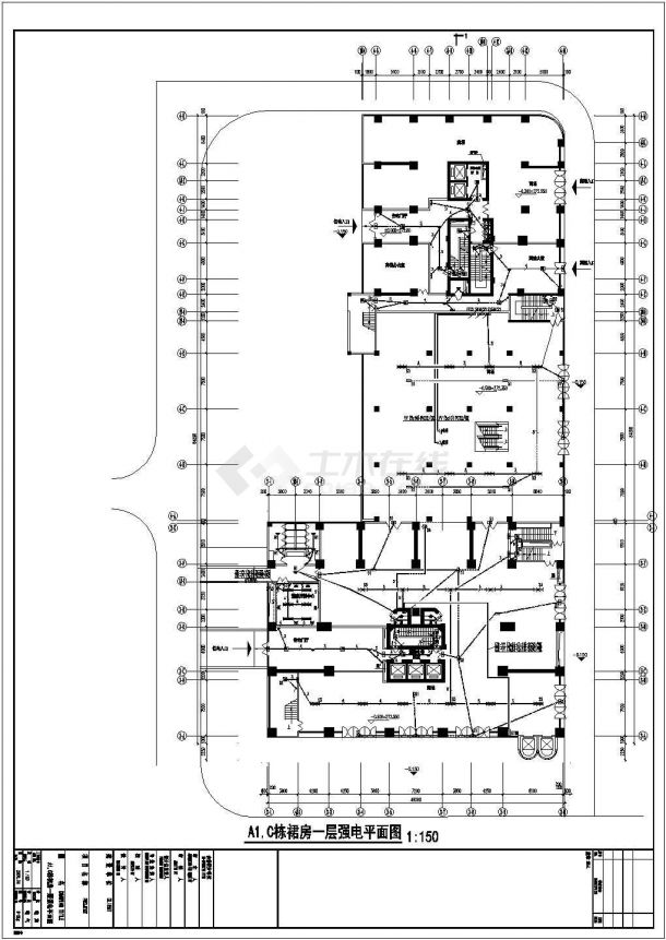 【重庆】某职工住宅楼工程电气设计施工图-图一