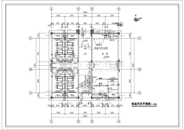 [广东]二层宿舍楼给排水施工图（餐厅、厨房）-图二