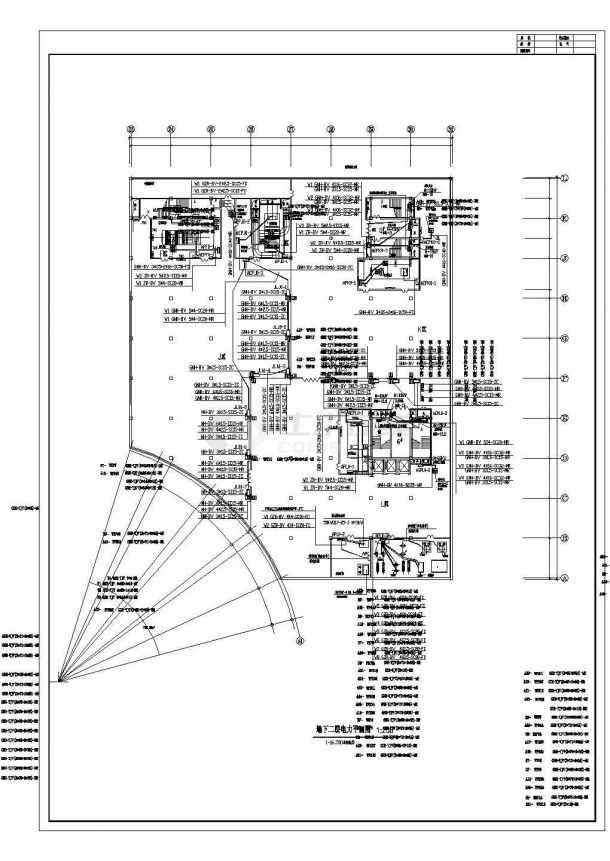 某两层会展中心地下商场电气设计施工图-图二