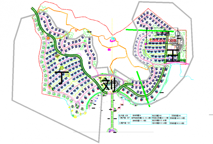 珠三角某地区大型别墅区规划施工图_图1