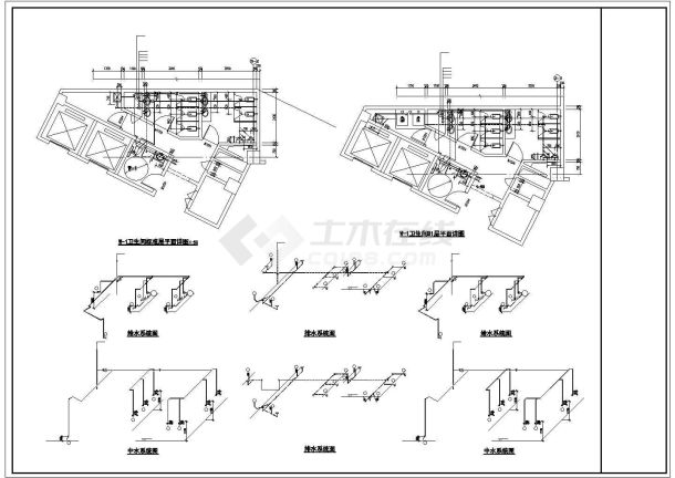 [山东]8万平十层多功能国际企业中心建筑群给排水施工图（CAD+PDF）-图一