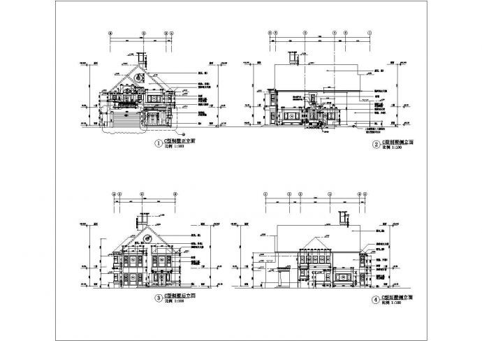 二层小型独栋别墅建筑施工图（共6张）_图1