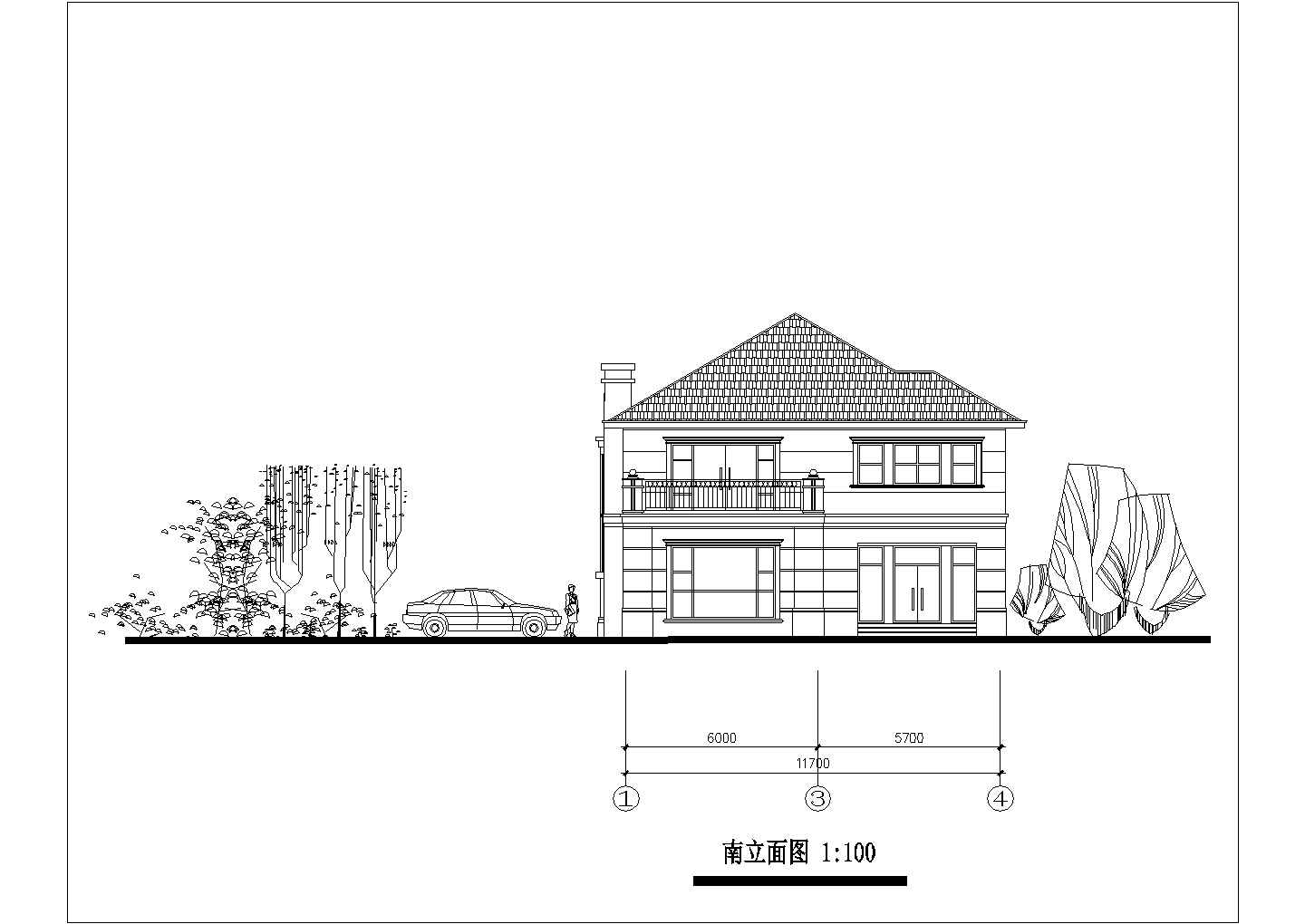 某市高档带露台自建别墅建筑设计施工图纸
