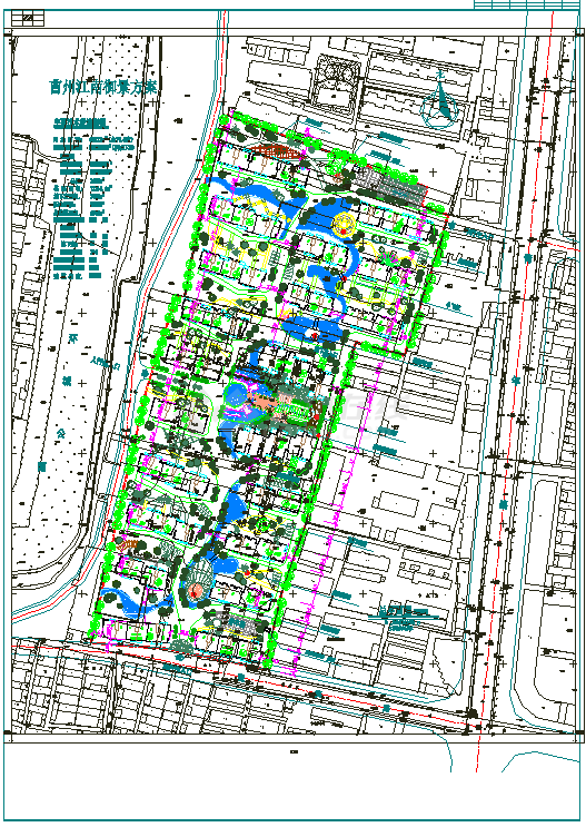 某地区曹州江南御景方案规划总平面图-图一