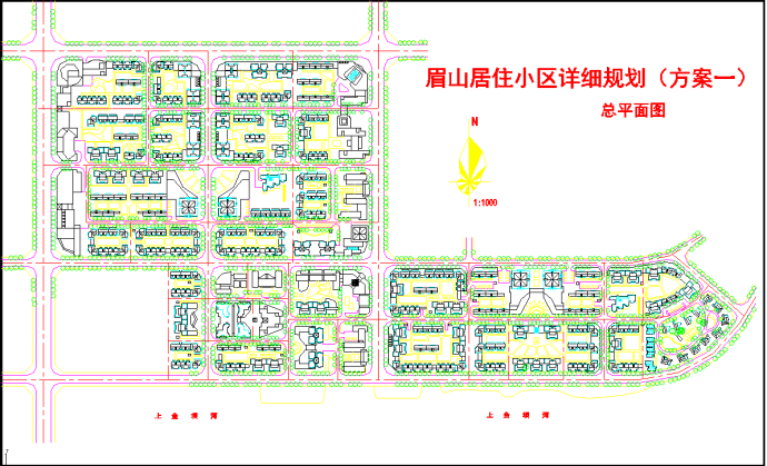 某地大型居住小区详细规划图（共2张）_图1