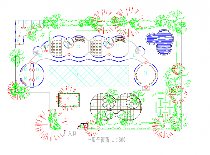 某地区某幼儿园建筑平面设计方案图_图1