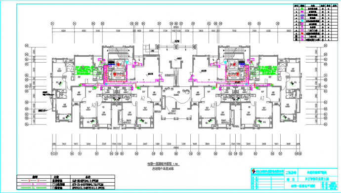 某地花园小区智能化电气CAD基础平面布置参考图_图1