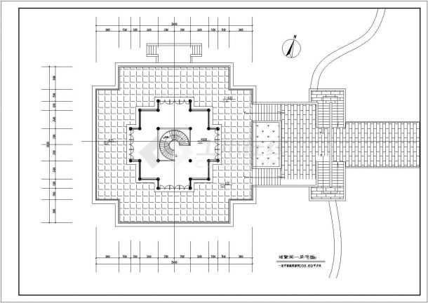 浙江某诸暨阁建筑方案图纸（高13米）-图二