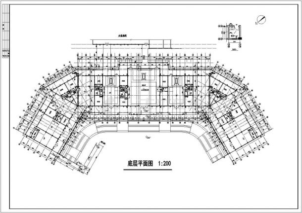 株洲某3506平方米单层悼念厅建筑施工图（高9.45米）-图二