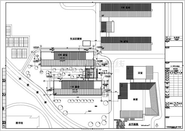 [安徽]6层大学宿舍楼建筑给排水施工图-图一