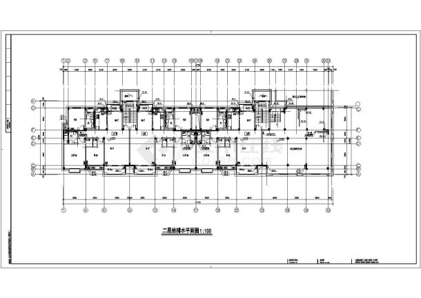 六层住宅楼给排水施工图（太阳能热水系统）-图二