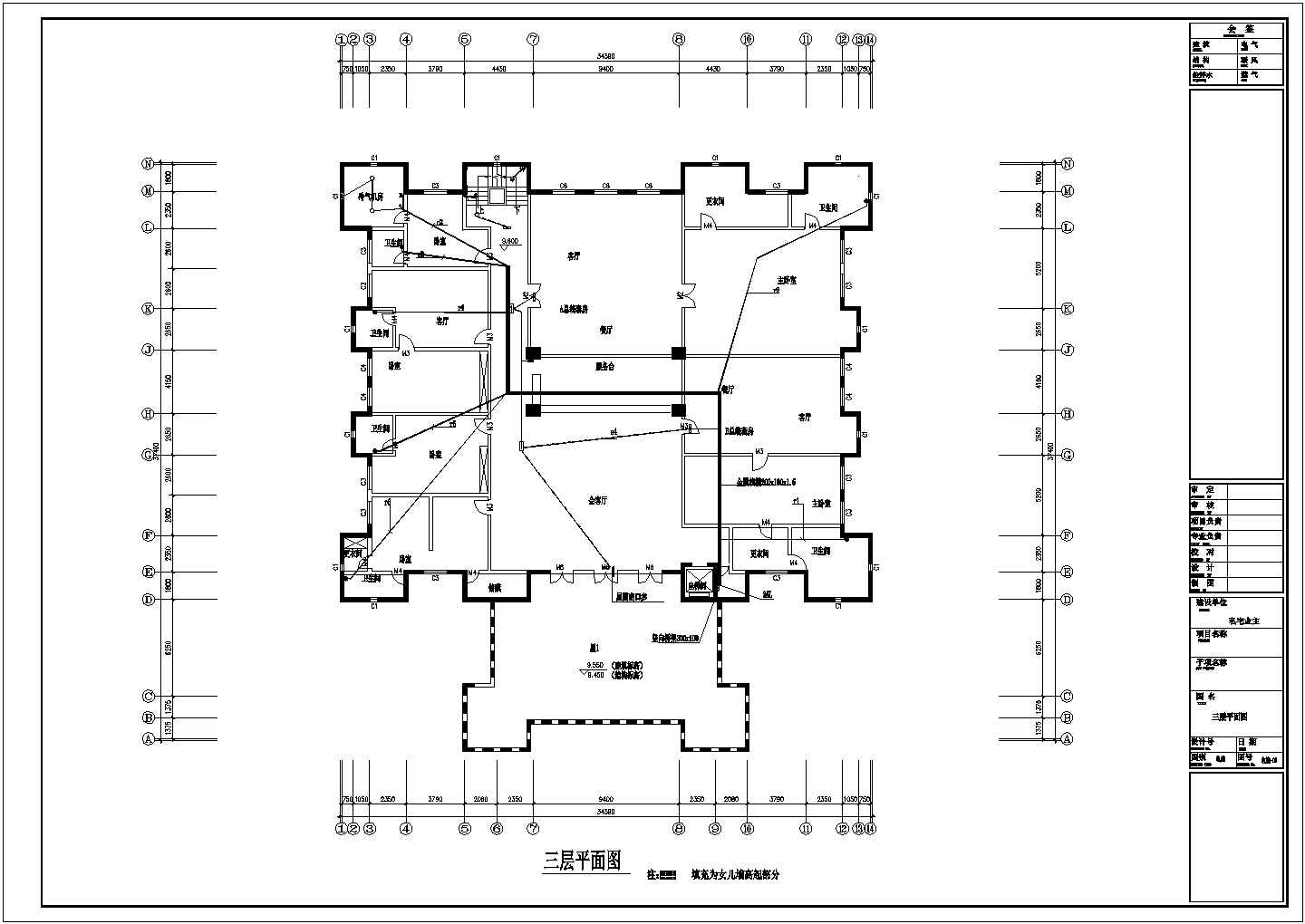 【龙岗】4146㎡五层别墅完整电气设计施工图纸