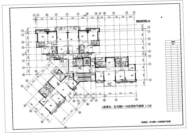 [广州]28层商住建筑给排水施工图纸-图一