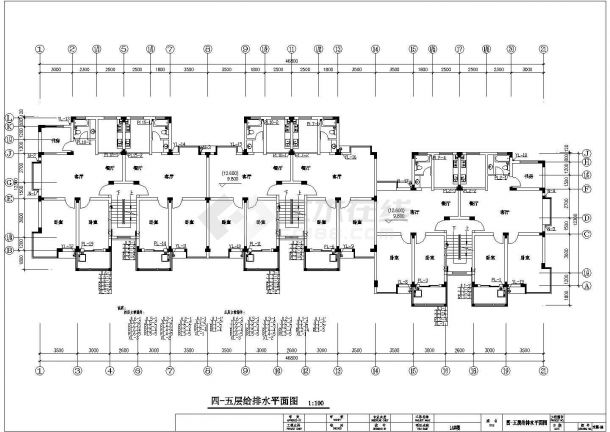 [河南]六层商住楼建筑给排水施工图纸-图二