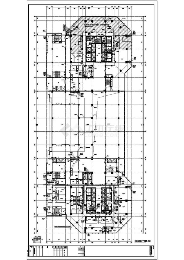 [浙江]176658㎡四十二层标志性综合大楼给排水施工图（160米以上虹吸雨水系统）-图二