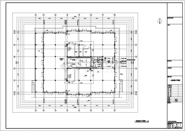 [河北]1.9万平米三层商业建筑给排水施工图纸-图二