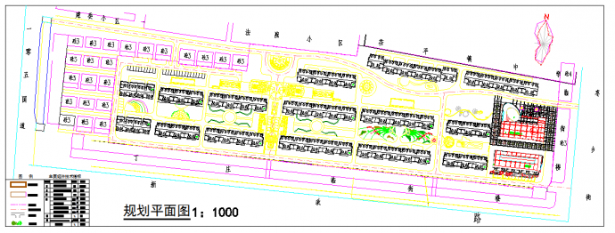 某大型现代小区详细规划图纸（含图例）_图1