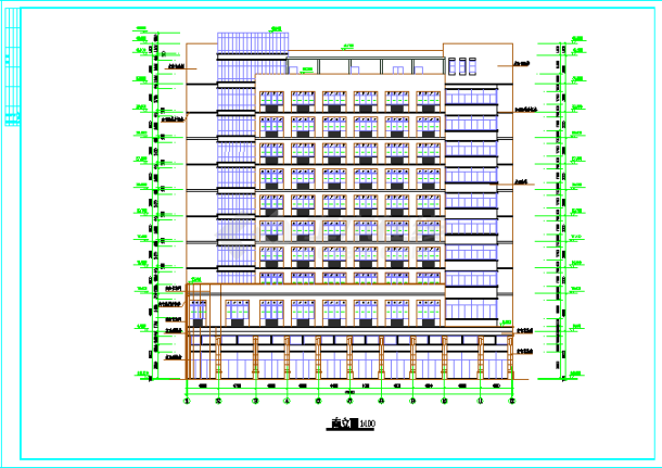 某地一栋办公楼小高层建筑设计图纸-图一