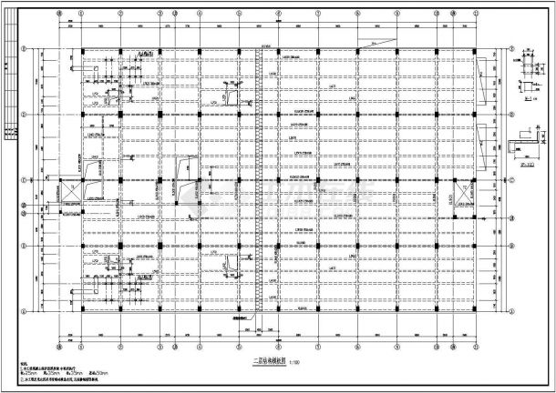 [施工图]6°区某4层混凝土框架结构厂房全套施工图-图一