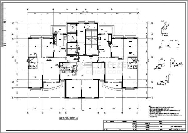 [黑龙江]19926.52㎡三十二层综合建筑体给排水施工图（水、暖、电）-图二