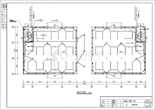 四层大型工艺厂房全套电气设计施工图纸-图二