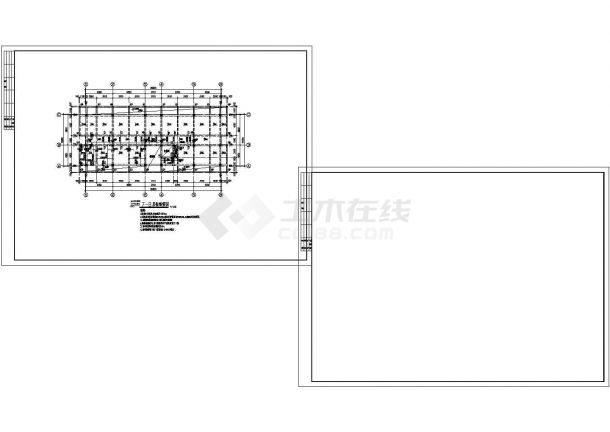 深圳某699.2平方米八层框架宿舍楼建筑结构图纸-图二
