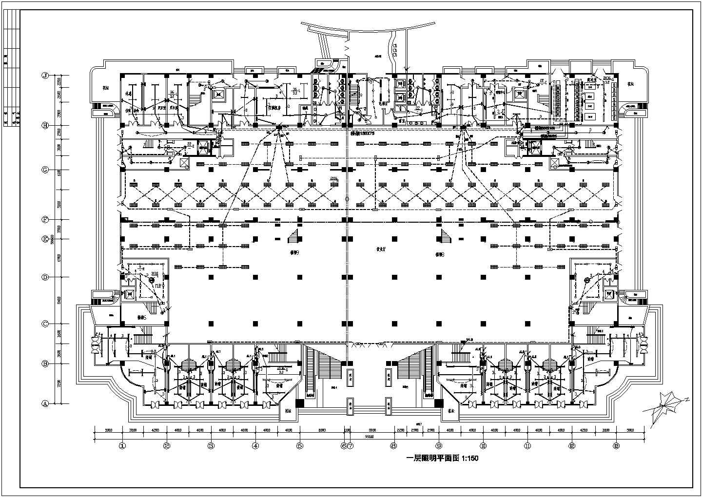 十六层经典五星级酒店强电系统电气设计施工图纸
