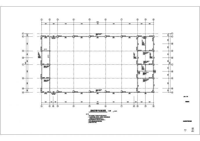 五河县某六层框架小学风雨操场结构设计图_图1