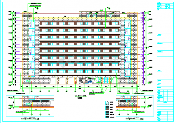 公寓楼建筑施工图（含内装布置）-图一