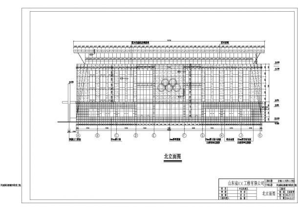 济南某大学风雨操场幕墙结构设计图(含幕墙计算书高21米)-图一