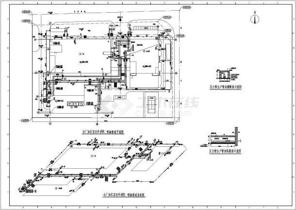 某厂区室外综合管网给排水施工图纸-图二