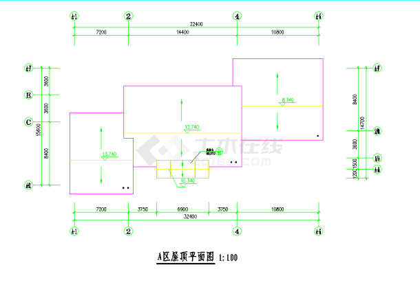 某地商业地区仿古商业建筑设计图纸-图一