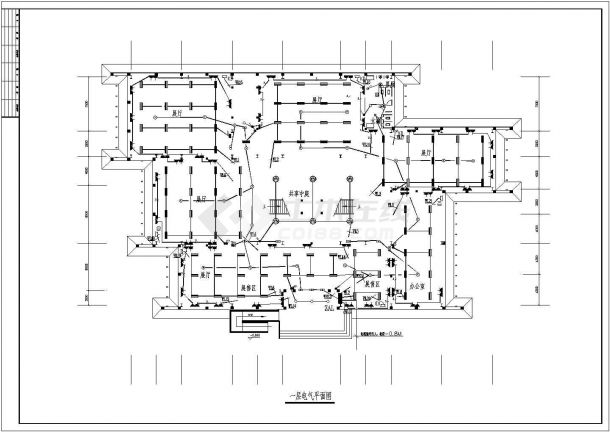 甘肃某2712.8㎡两层革命纪念馆电气设计图-图二