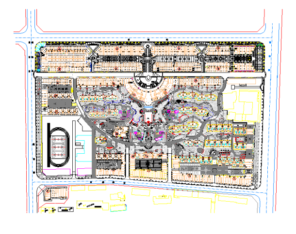 西南某地区大型小区规划总平面图（详细）-图一