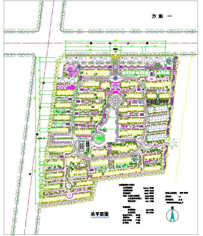 大型小区建筑规划图纸（含技术指标）_图1