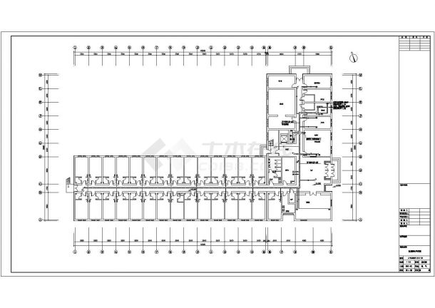 太原某八层车站候车室电气设计图（第三类防雷）-图一