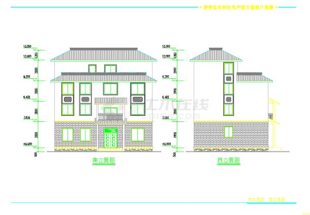 农村住宅户型方案设计图（含效果图）-图二