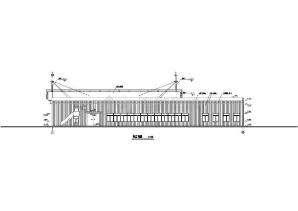 3535平方米奇瑞展厅建筑施工图纸-图二