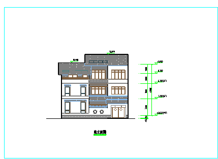 某村居最新建筑方案设计cad基础平面图-图一