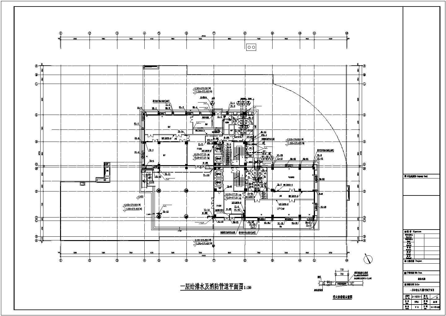 [四川]11325.97㎡一类高层办公建筑全套电气施工图纸136张（水暖电）