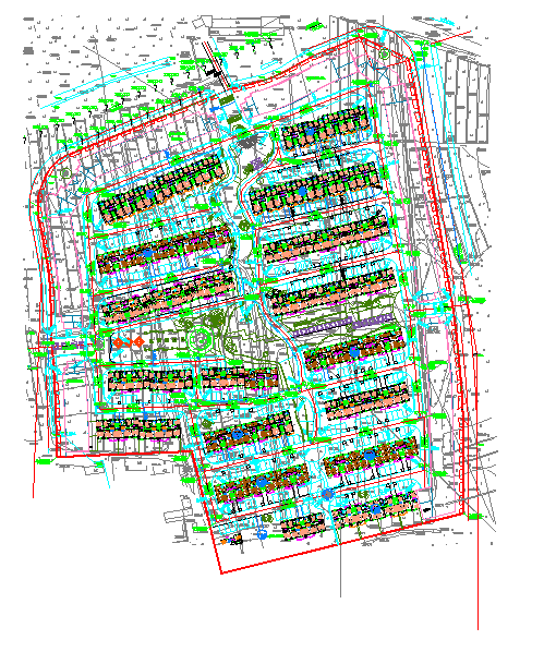 某地区大型小区建筑详细规划设计图纸-图一