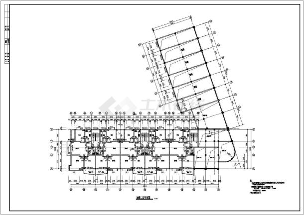 某地金海岸2号住宅楼建筑平面设计图-图二