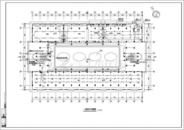 某工厂职工地上六层综合楼电气设计图纸（宿舍，食堂，活动室，第三类防雷）-图二