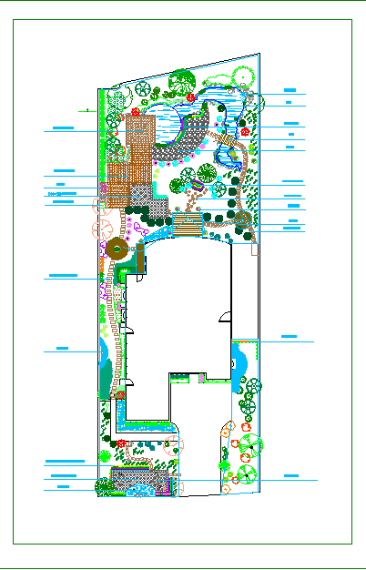 某经典式别墅庭院景观设计平面图纸